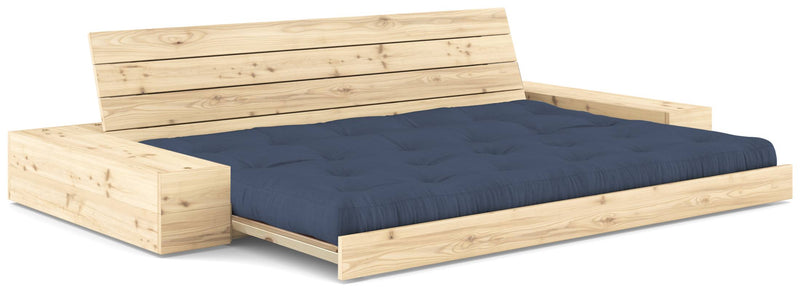 Schlafsofa Ausziehsofa BASE mit Seitenkästen Kiefer massiv lackiert Karup