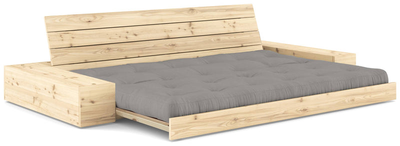 Schlafsofa Ausziehsofa BASE mit Seitenkästen Kiefer massiv lackiert Karup