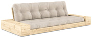 Schlafsofa Ausziehsofa BASE mit Seitenkästen Kiefer massiv lackiert Karup