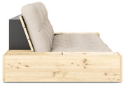 Schlafsofa Ausziehsofa BASE mit Seitenkästen Kiefer massiv lackiert Karup