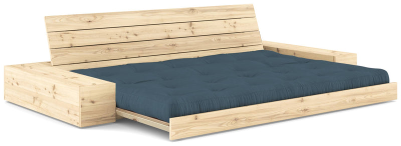 Schlafsofa Ausziehsofa BASE mit Seitenkästen Kiefer massiv lackiert Karup