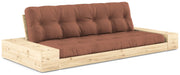 Schlafsofa Ausziehsofa BASE mit Seitenkästen Kiefer massiv lackiert Karup