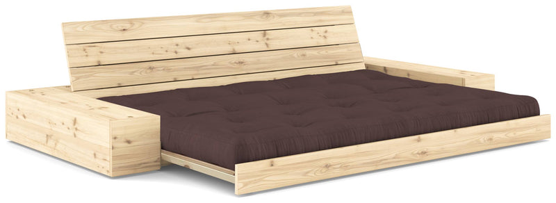 Schlafsofa Ausziehsofa BASE mit Seitenkästen Kiefer massiv lackiert Karup