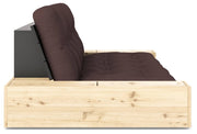 Schlafsofa Ausziehsofa BASE mit Seitenkästen Kiefer massiv lackiert Karup