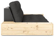 Schlafsofa Ausziehsofa BASE mit Seitenkästen Kiefer massiv lackiert Karup