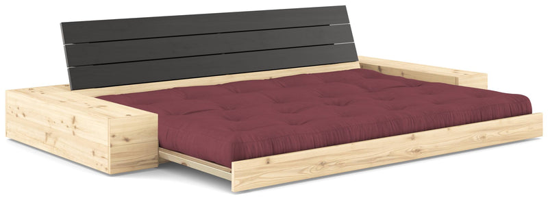Schlafsofa Ausziehsofa BASE mit Seitenkästen Kiefer massiv lackiert Karup