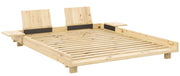 Massivholzbett SOCIAL BED 160 x 200 cm mit Rückenlehnen Kiefer natur 