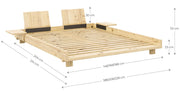 Massivholzbett Futonbett SOCIAL BED Kiefer natur in 3 Größen von Karup