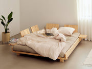 Schlafsofa Bett SOCIAL SOFA BED Kiefer natur mit Matratze und Lehne