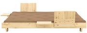 SOCIAL SOFA BED mit 2 Lehnen Polster in Mocca Kiefer natur 