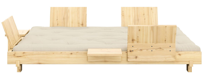 SOCIAL SOFA BED mit 4 Lehnen Polster in Beige Kiefer natur 