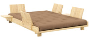 SOCIAL SOFA BED mit 4 Lehnen Polster in Mocca Kiefer natur 