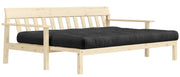 Schlafsofa UNWIND Polster Dark Grey Sofagestell Kiefer massiv