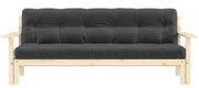 Schlafsofa UNWIND Polster Dark Grey Sofagestell Kiefer massiv