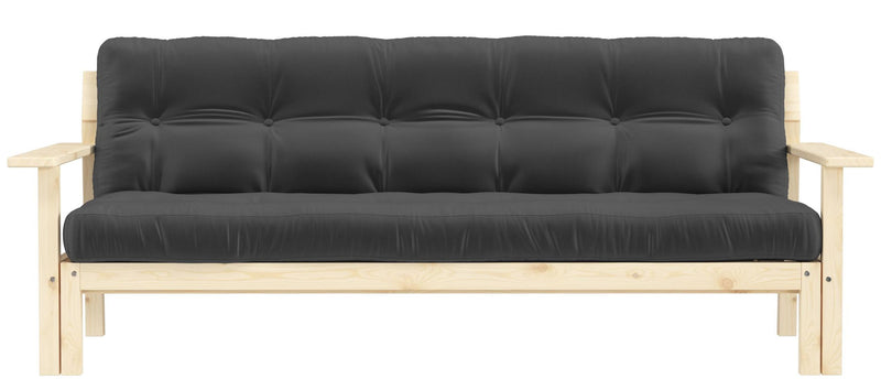 Schlafsofa UNWIND Polster Dark Grey Sofagestell Kiefer massiv