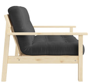 Schlafsofa UNWIND Polster Dark Grey Sofagestell Kiefer massiv