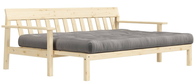 Schlafsofa UNWIND Polster Grey Sofagestell Kiefer massiv