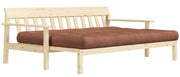 Schlafsofa UNWIND Polster Claybrown Sofagestell Kiefer massiv