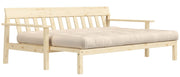 Schlafsofa UNWIND Polster Beige Sofagestell Kiefer massiv