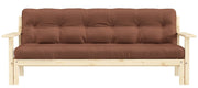 Schlafsofa UNWIND Polster Claybrown Sofagestell Kiefer massiv
