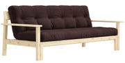 Schlafsofa UNWIND Polster Brown Sofagestell Kiefer massiv
