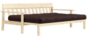 Schlafsofa UNWIND Polster Brown Sofagestell Kiefer massiv