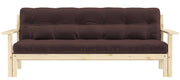 Schlafsofa UNWIND Polster Brown Sofagestell Kiefer massiv