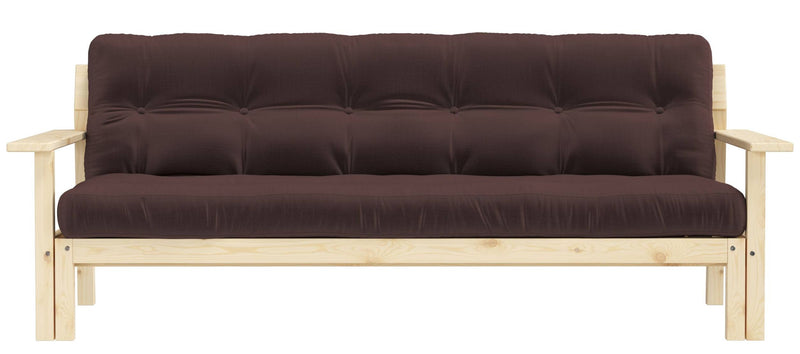 Schlafsofa UNWIND Polster Brown Sofagestell Kiefer massiv