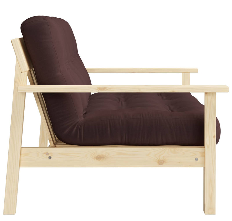 Schlafsofa UNWIND Polster Brown Sofagestell Kiefer massiv