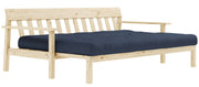 Schlafsofa UNWIND Polster Navy Sofagestell Kiefer massiv