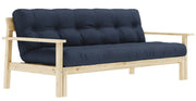 Schlafsofa UNWIND Polster Navy Sofagestell Kiefer massiv