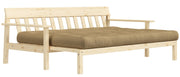 Schlafsofa UNWIND Polster Wheatbeige Sofagestell Kiefer massiv
