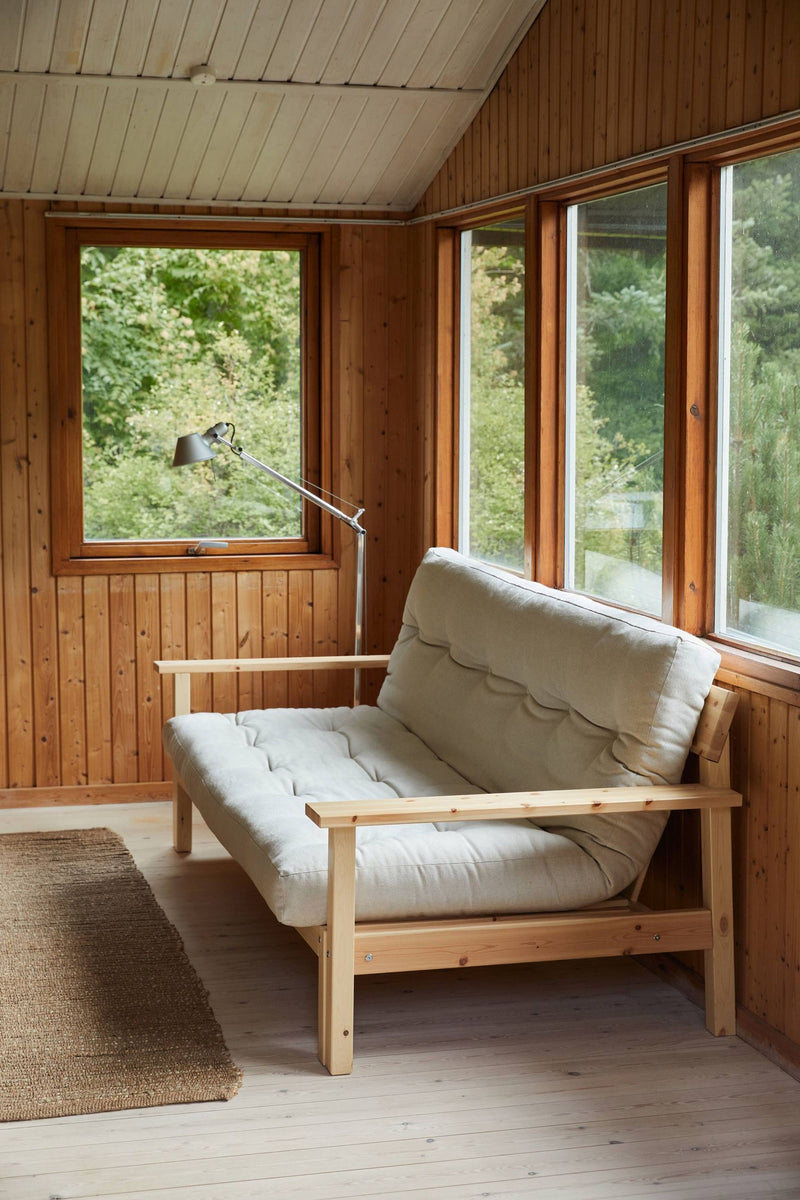 Schlafsofa UNWIND Sofa mit ausziehbarem Sitz Kiefer massiv lackiert 