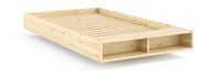 Schwebebett Massivholzbett MERGE BED Kiefer natur 120 x 200 cm