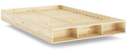 Schwebebett Massivholzbett MERGE BED Kiefer natur 140 x 200 cm