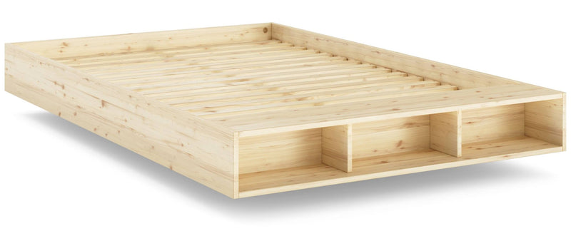 Schwebebett Massivholzbett MERGE BED Kiefer natur 140 x 200 cm