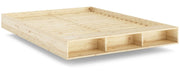 Schwebebett Massivholzbett MERGE BED Kiefer natur 160 x 200 cm