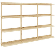 Regal GROOVE SHELVING Kiefer Natur unbehandelt in 3 Größen von Karup