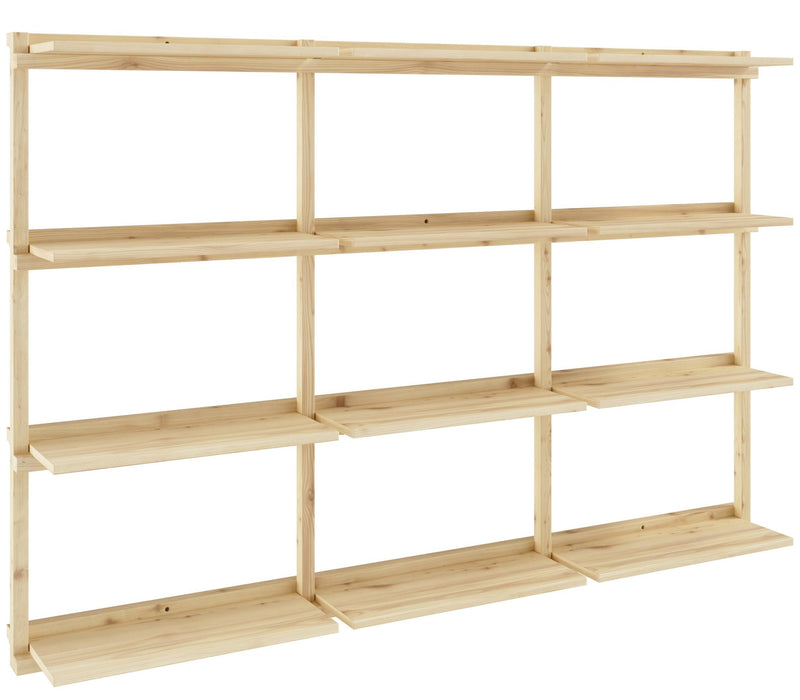 Regal GROOVE SHELVING Kiefer Natur unbehandelt in 3 Größen von Karup
