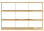 Regal GROOVE SHELVING Kiefer Natur unbehandelt in 3 Größen von Karup