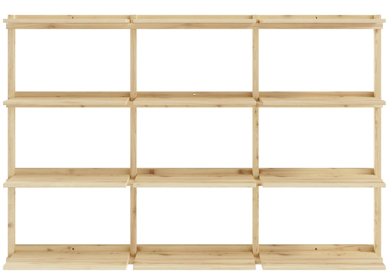 Regal GROOVE SHELVING Kiefer Natur unbehandelt in 3 Größen von Karup