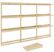 Regal GROOVE SHELVING Kiefer Natur unbehandelt in 3 Größen von Karup