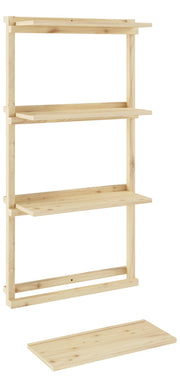 Regal GROOVE SHELVING Kiefer Natur unbehandelt in 3 Größen von Karup