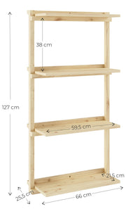 Regal GROOVE SHELVING Kiefer Natur unbehandelt in 3 Größen von Karup