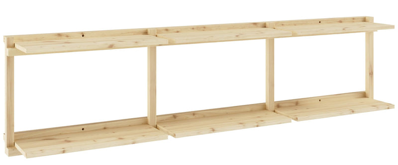 Regal GROOVE SHELVING Kiefer Natur unbehandelt in 3 Größen von Karup