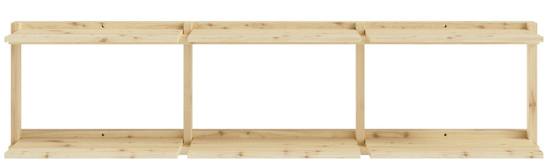 Regal GROOVE SHELVING Kiefer Natur unbehandelt in 3 Größen von Karup