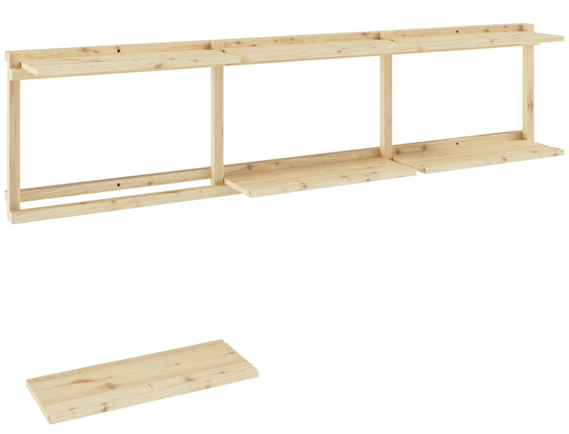 Regal GROOVE SHELVING Kiefer Natur unbehandelt in 3 Größen von Karup
