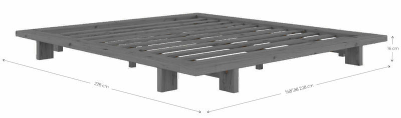Karup JAPAN Bett Kiefer Schwarz lackiert 3 Größen von Karup