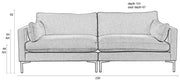Zuiver 3-sitzer Sofa SUMMER CREAM