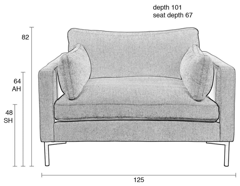 Zuiver Sessel LOVE SEAT SUMMER CREAM